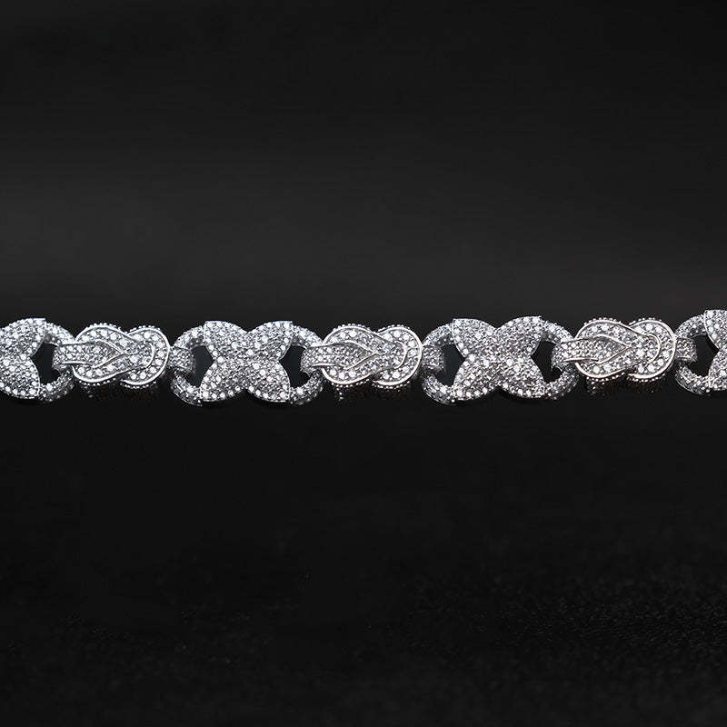 Moissanite Diamond-Shaped Horseshoe Buckle Bracelet