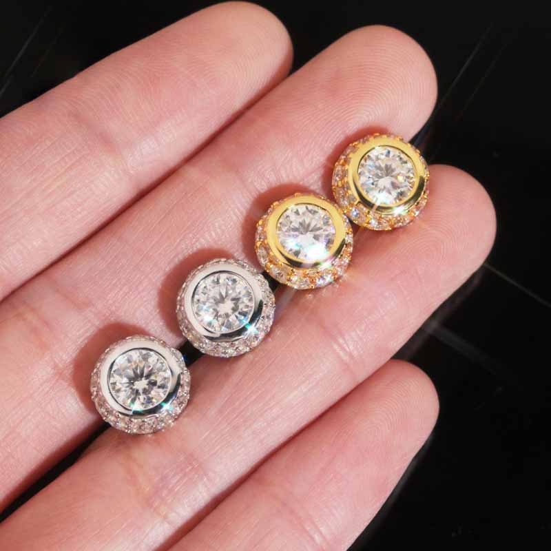 Moissanite Luxury Round Earrings