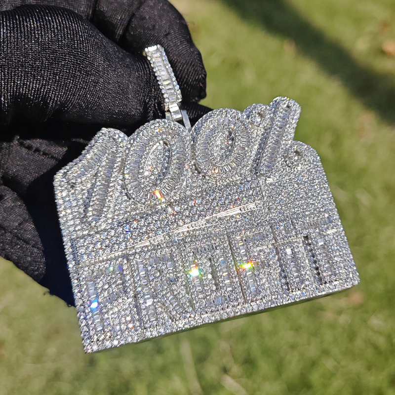Moissanite Hip Hop 100% ”PROFIT“ Letter Pendant