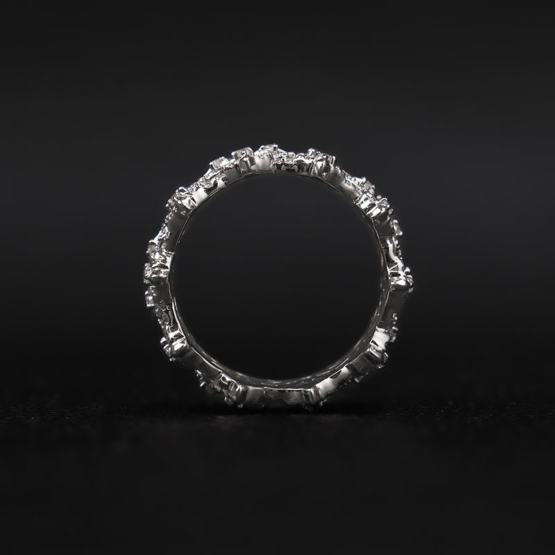 Moissanite Letter Ring