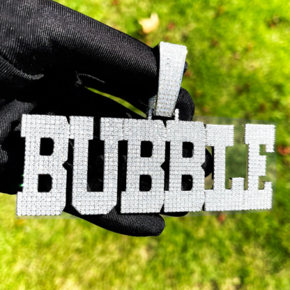 Moissanite Hip Hop Monogram Pendant