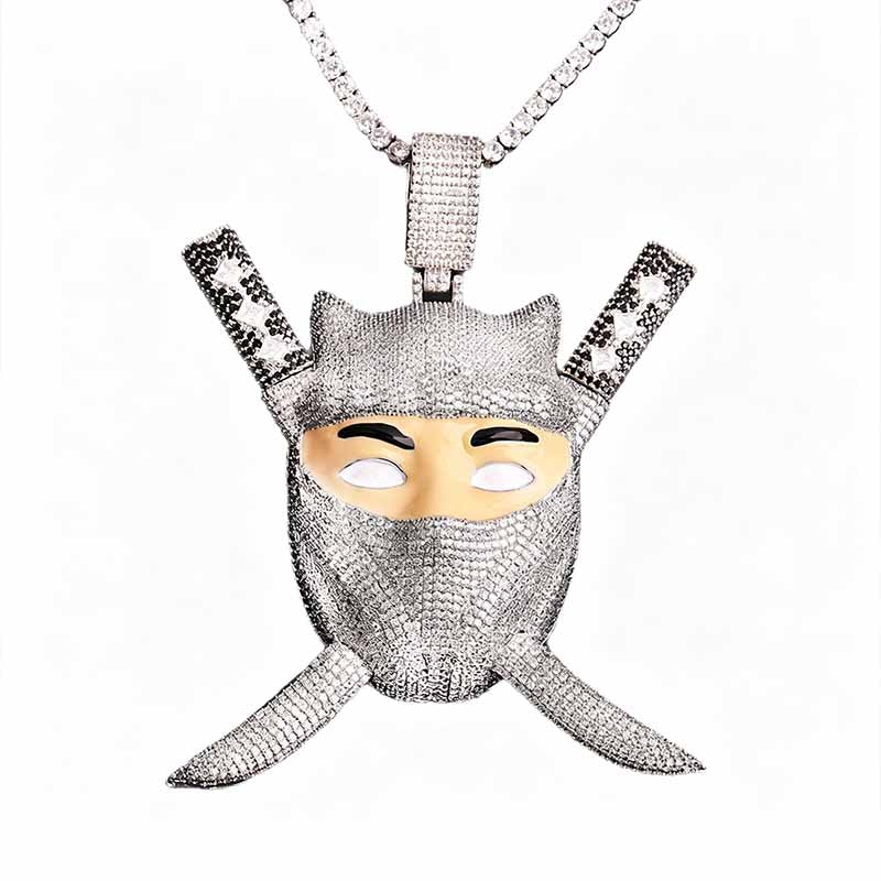 Hip Hop Ninja Assassin Moissanite Pendant
