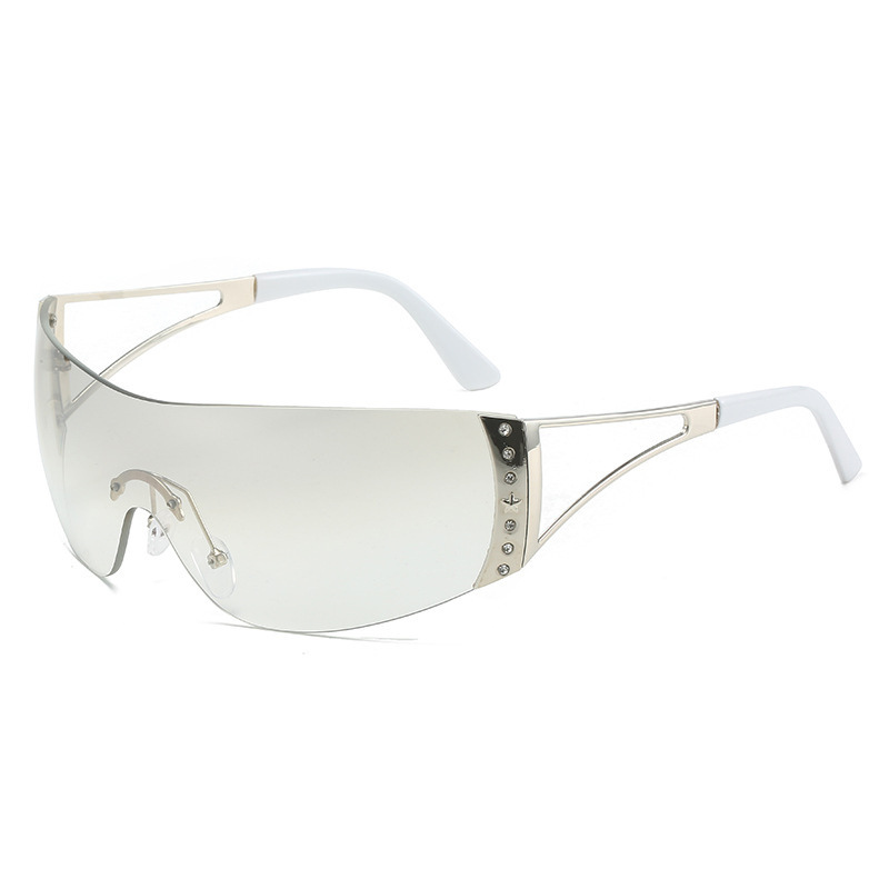 Stylish Frameless Shield Shades Sunglasses