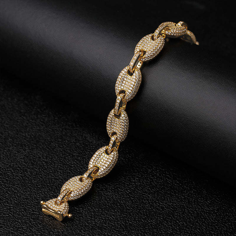 12mm Moissanite Pig Nose Bracelet