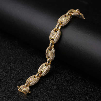 12mm Moissanite Pig Nose Bracelet