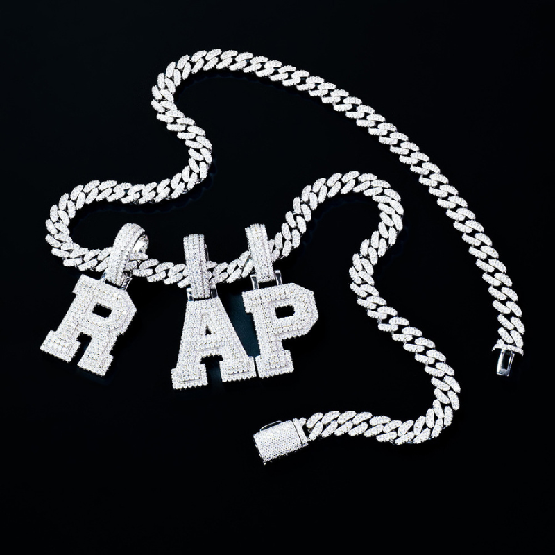 Moissanite Classic Letter Pendant