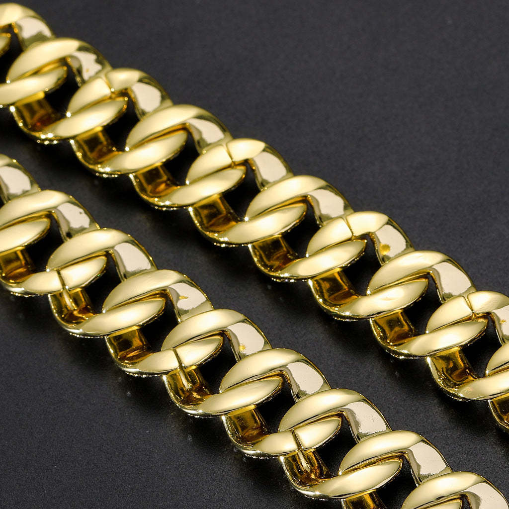 12mm Moissanite Bubble Micro inlay Cuban Chain