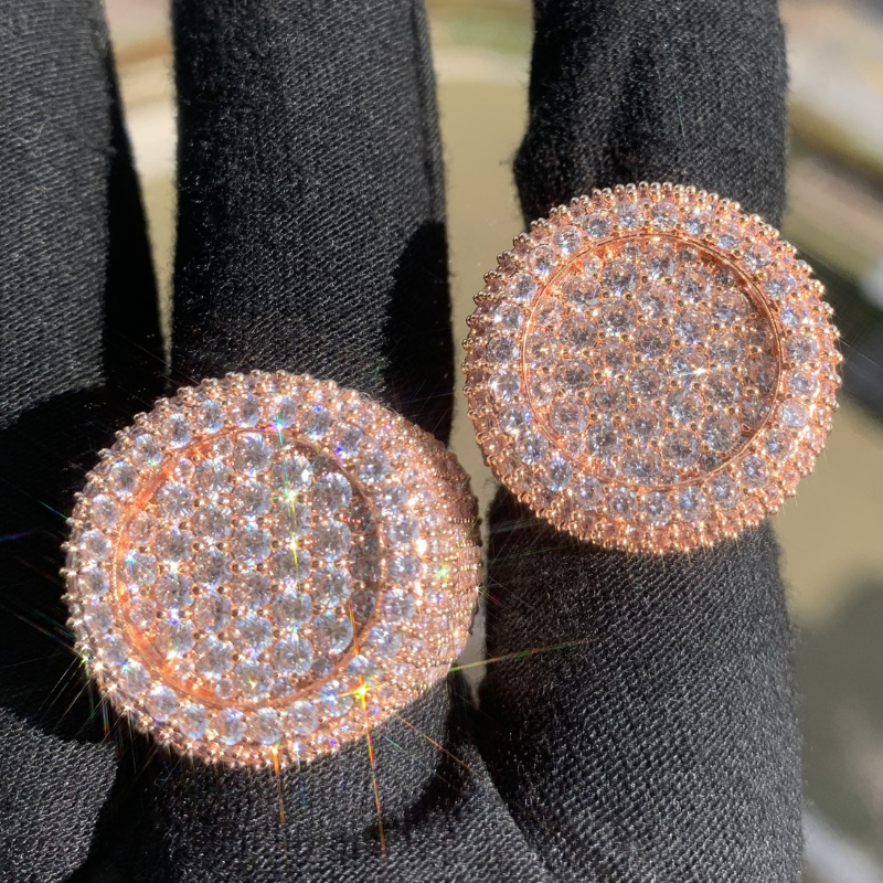 Moissanite Hip Hop Round Ring