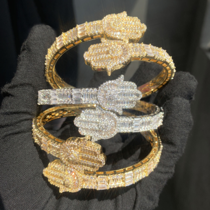 Moissanite Hip Hop Palm Bracelet
