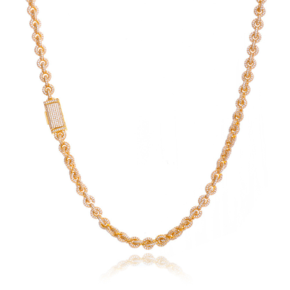 8mm Moissanite Hip-Hop O-Shaped Chain