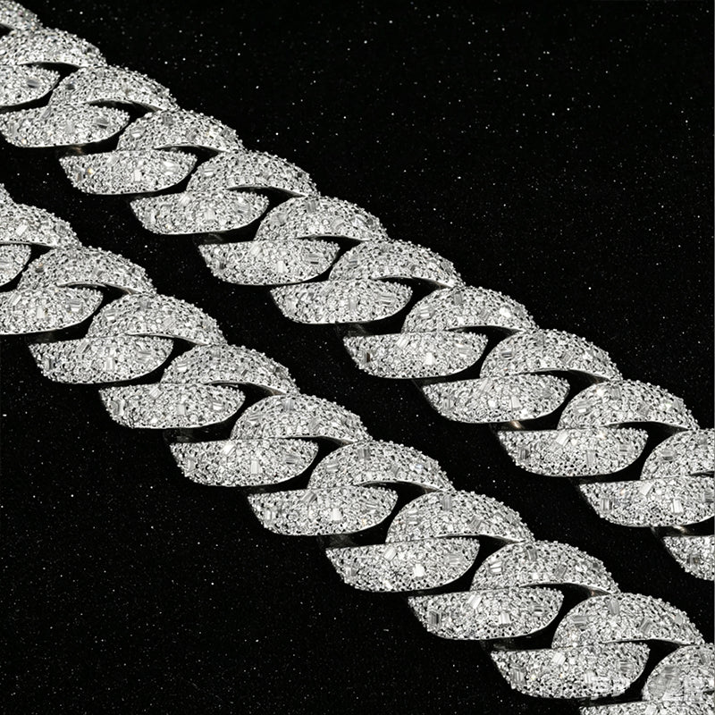 22mm Moissanite Hip-Hop Cuban Chain