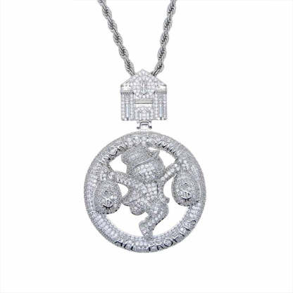 Moissanite Hip-hop Money Bag Boy Pendant