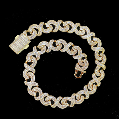 Moissanite Hip Hop T-square Diamond Unlimited 8-figure Cuban Chain