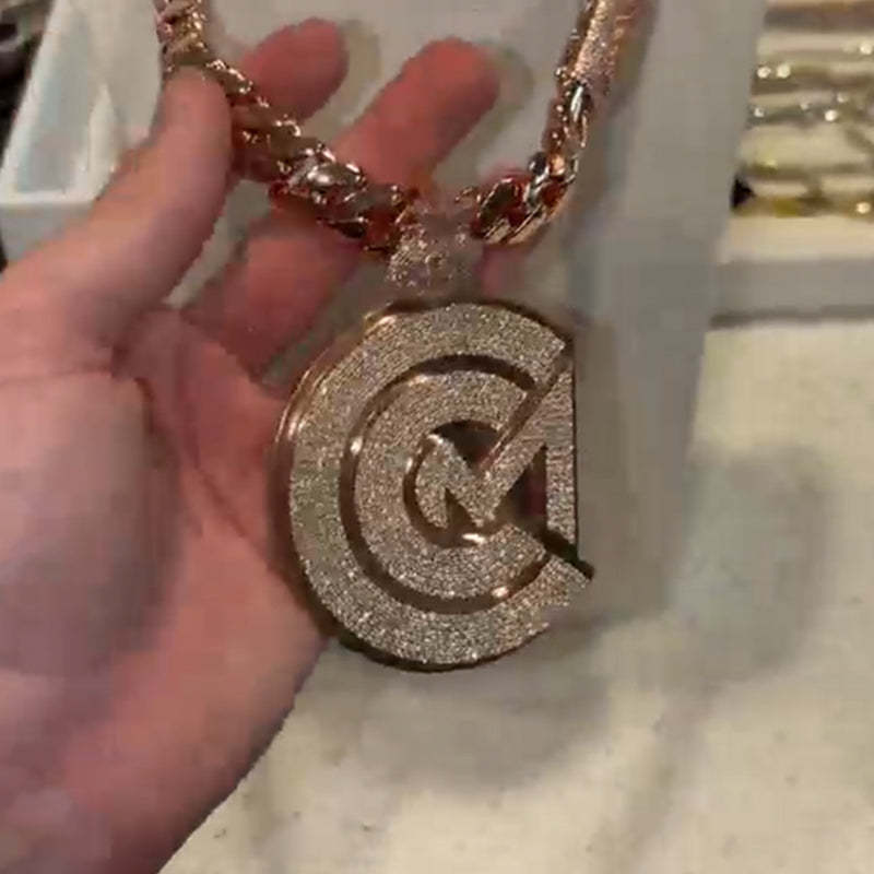 Moissanite Money Dag Symbol Design Pendant