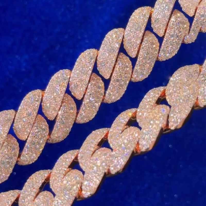 24mm Moissanite Sparkling Cuban Chain