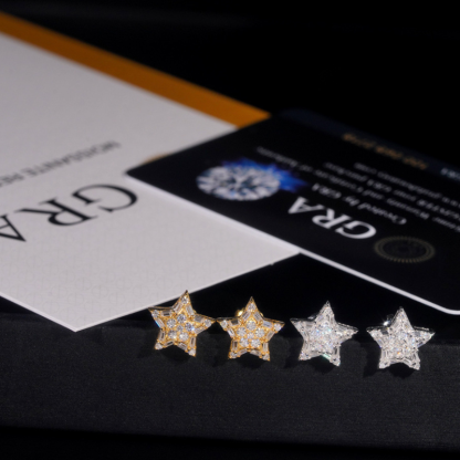 Moissanite Star Earrings