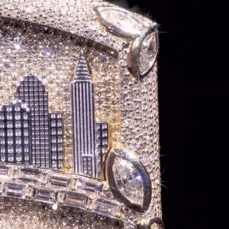S925 Moissanite Urban Architecture Shield Pendant