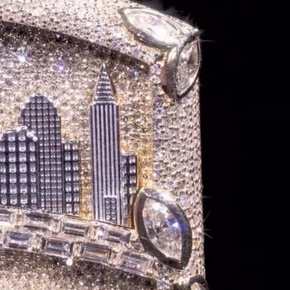 S925 Moissanite Urban Architecture Shield Pendant