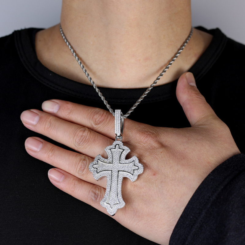New Moissanite Cross Pendant