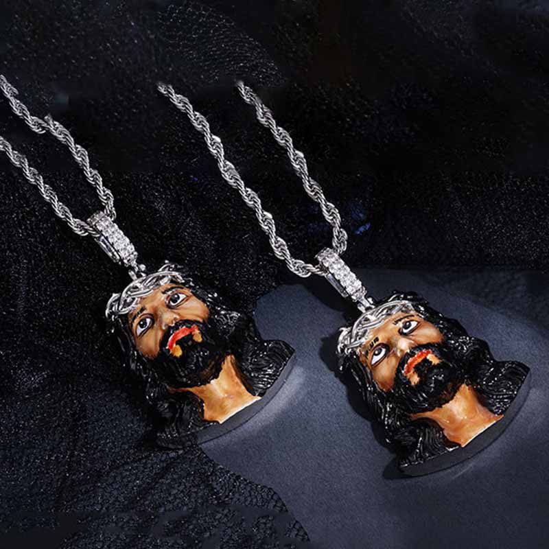 Personalized Enamel Vintage Moissanite Pendant