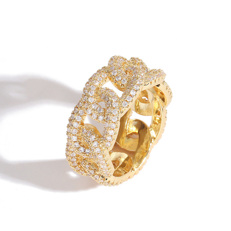 Moissanite Hip Hop Cuban Ring