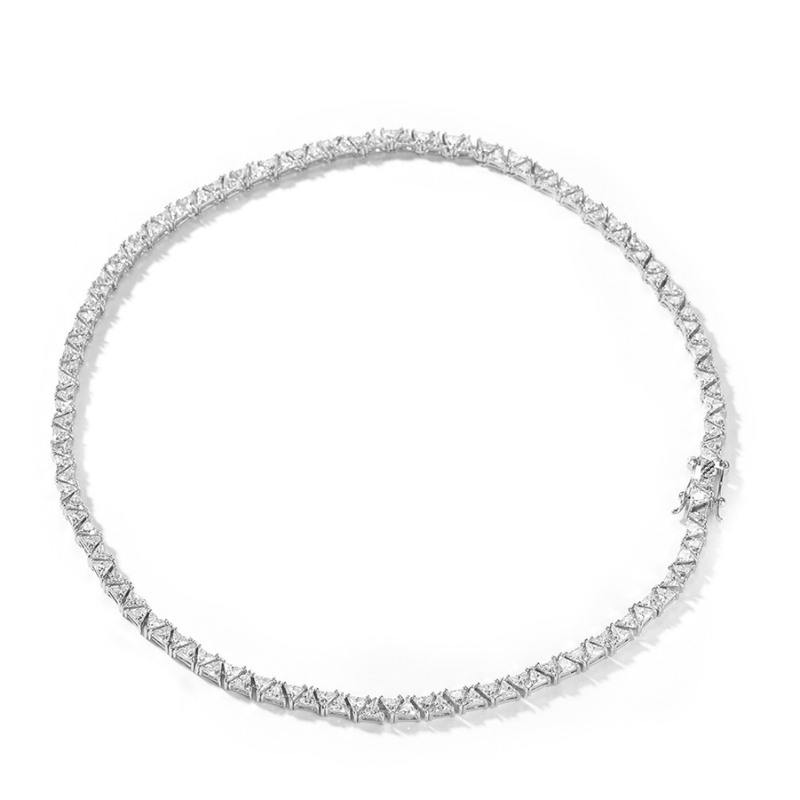 5mm Moissanite Hip Hop Classic Triangle Diamond Tennis Chain