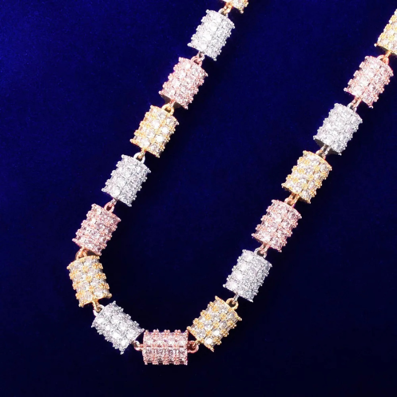 Moissanite Spring Clasp Bamboo Chain