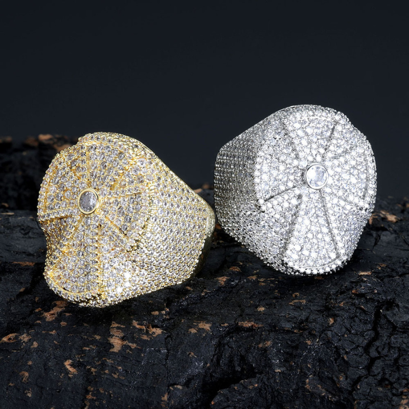 Moissanite Hip Hop Arc Cross Ring