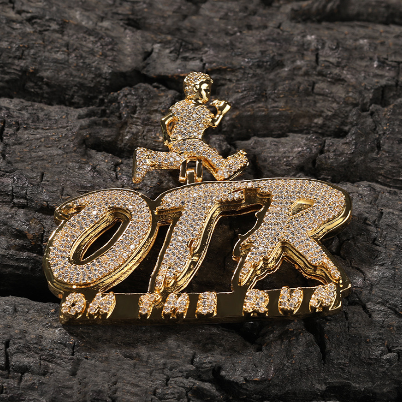 Moissanite Running "OTR" Letters Fashion New Pendant
