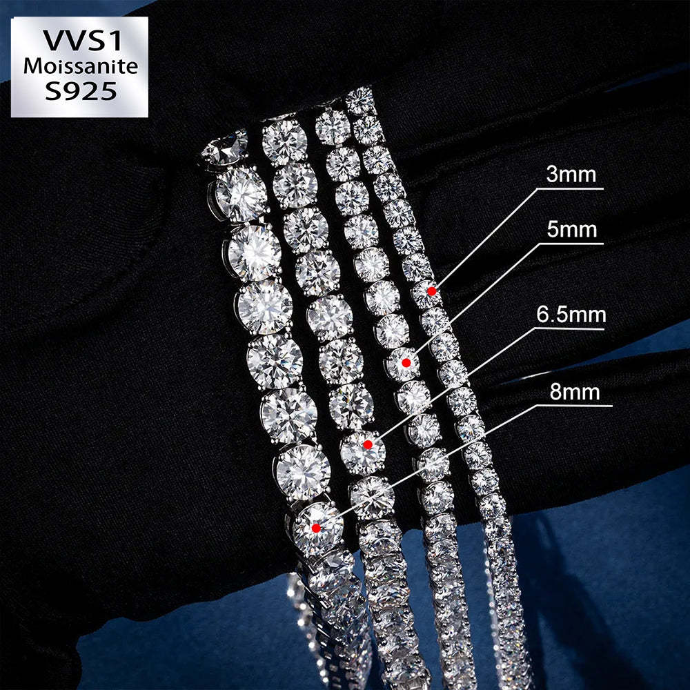 S925 Moissanite Tennis Bracelet For Men