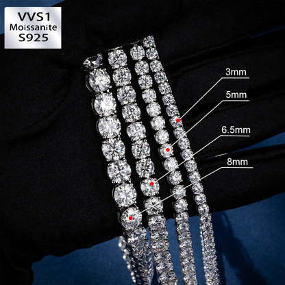 S925 Moissanite Tennis Bracelet For Men