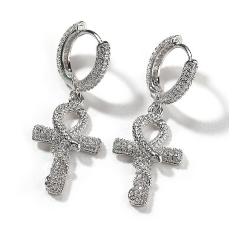 Moissanite High Sense Anch Snake Earrings