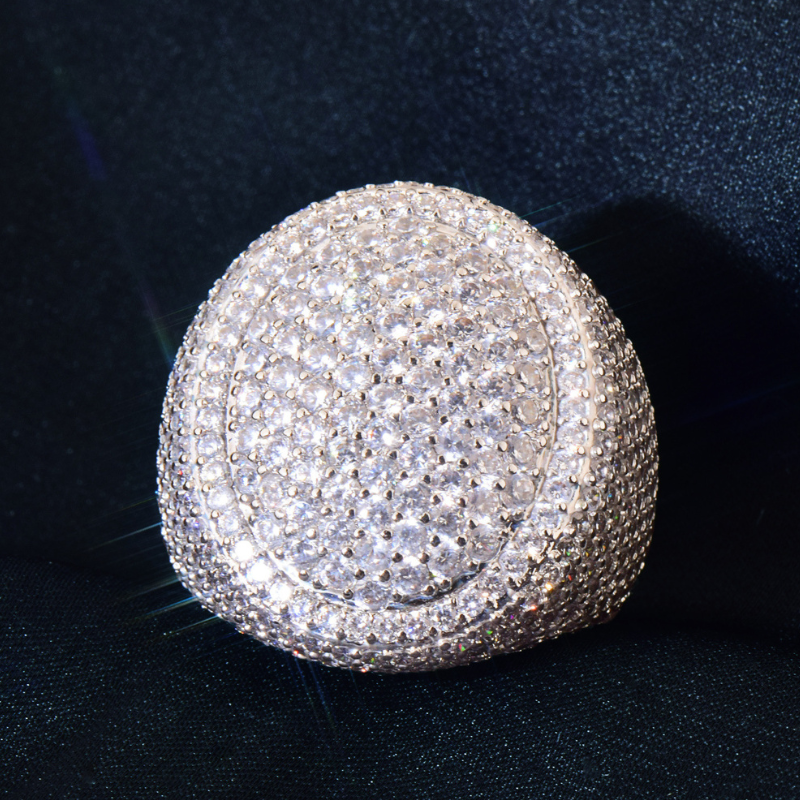 Moissanite Hip Hop Oval Ring