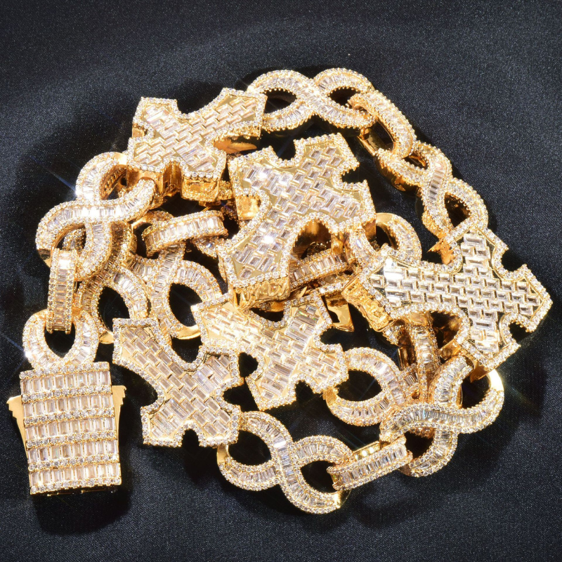 Moissanite Hip Hop Cross Unlimited Cuban Chain