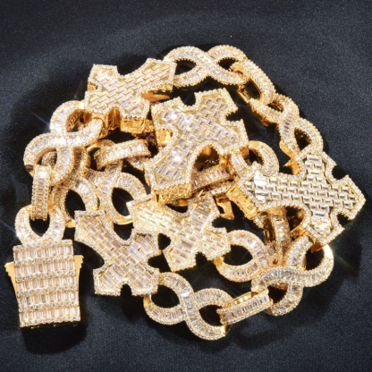 Moissanite Hip Hop Cross Unlimited Cuban Chain