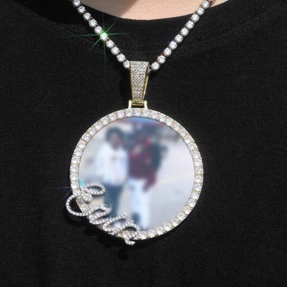 Moissanite Creative Customizable Letter Photo Pendant