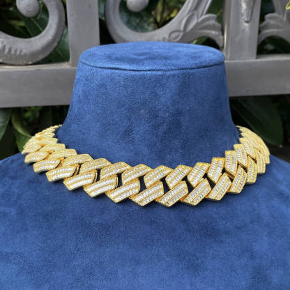 25mm Moissanite Hip Hop Big Cuban Chain