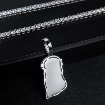 S925 Silver Moissanite Hip Hop Jesus Pendant