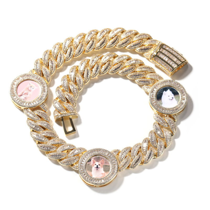 Moissanite Creative Customizable Photo Cuban Chain