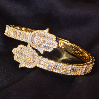 Moissanite Hip Hop Palm Bracelet