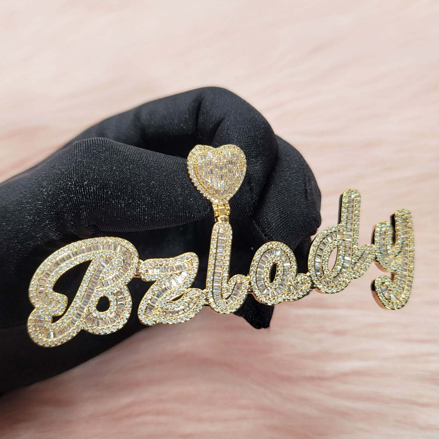 Moissanite Alphabet Custom Stitching Combination Pendant