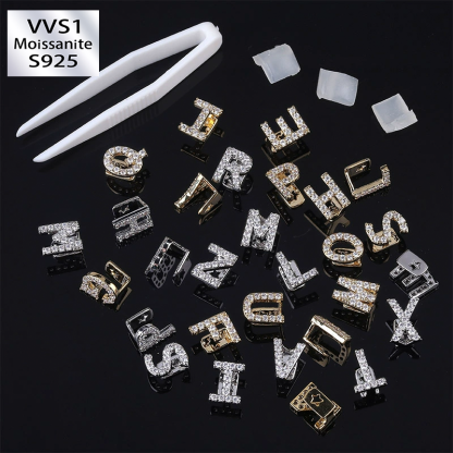 Custom Moissanite A-Z Letter Grillz
