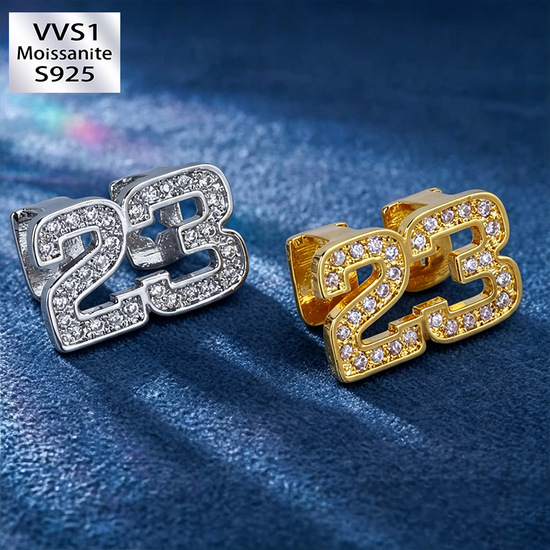 Moissanite Team No. 23 Number Grillz