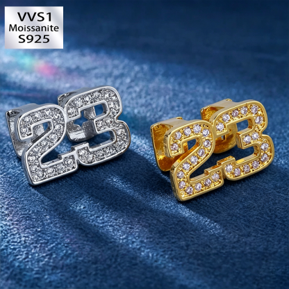 Moissanite Team No. 23 Number Grillz