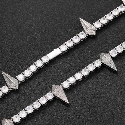 5mm Moissanite Fight Tooth and Claw Tennis Chain