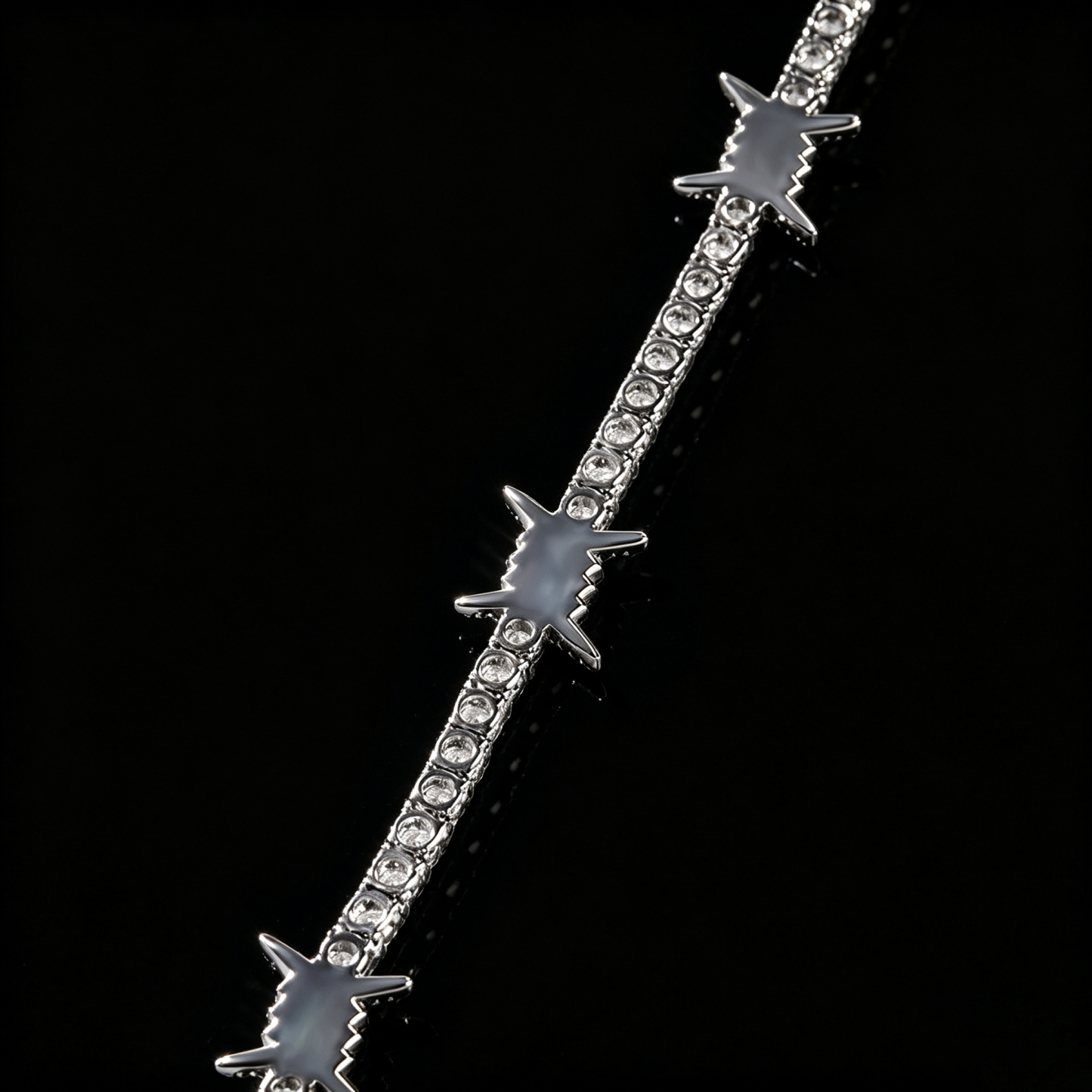 Moissanite Wire-Wrapped Thorn Tennis Bracelet