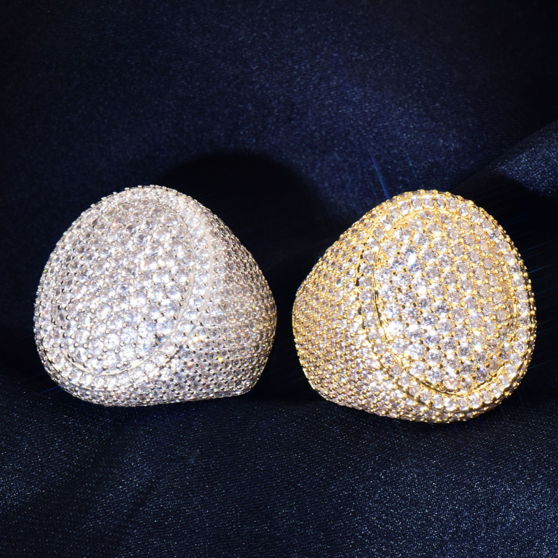 Moissanite Hip Hop Oval Ring