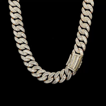 20mm T Square Ice Out Diamond Cuban Chain