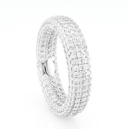 S925 Silver Moissanite Full Diamond Ring