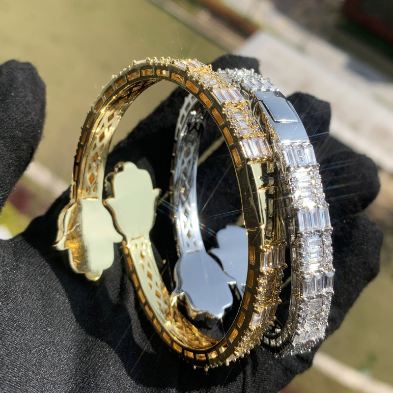 Moissanite Hip Hop Palm Bracelet